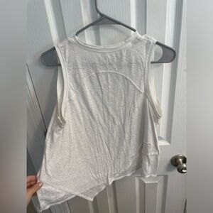 Lululemon white asymmetrical tank top